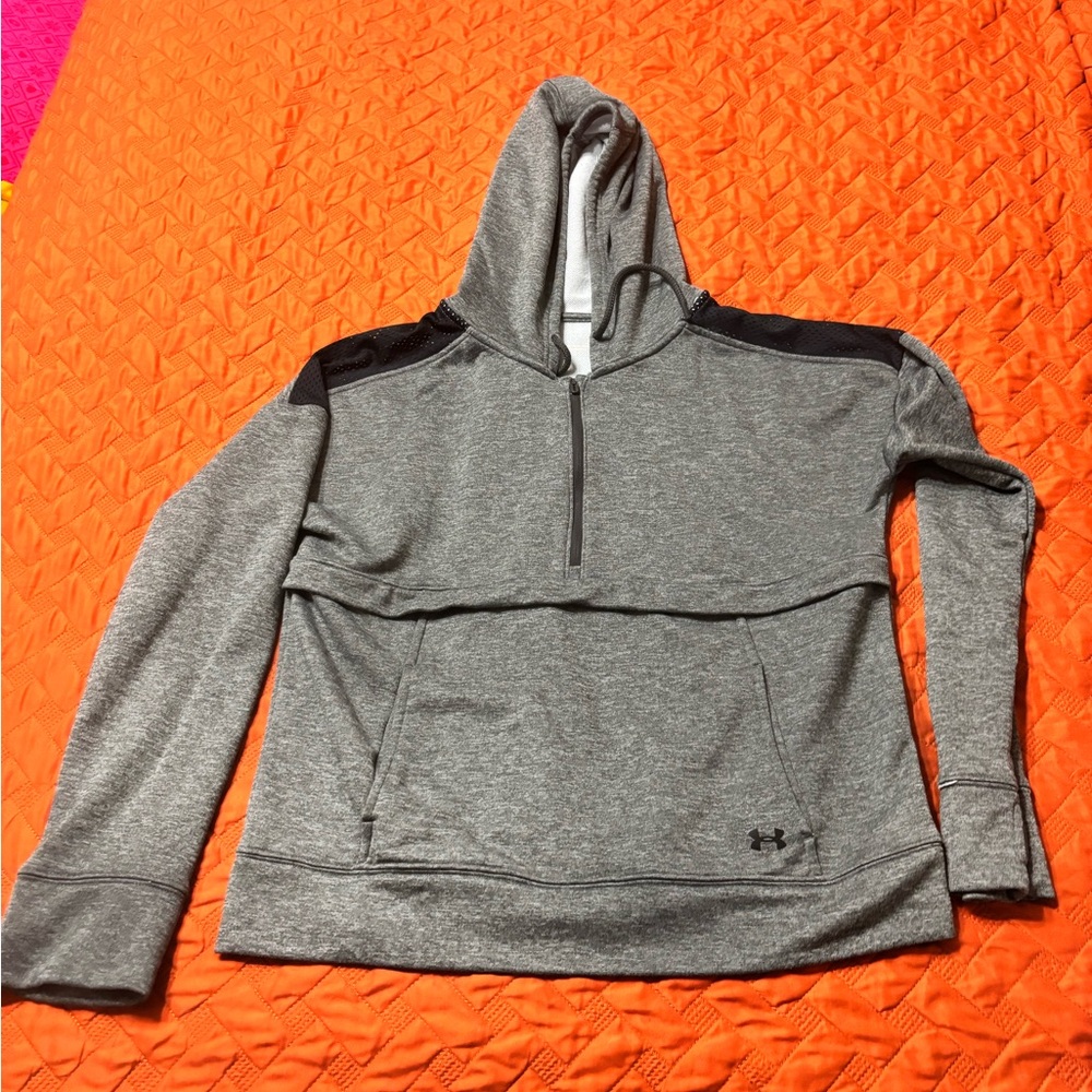Under Armour Charcoal and Black Zip-Up Hoodie